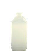 Rectangular bottle,  SK38 bottle neck, in nat. HDPE